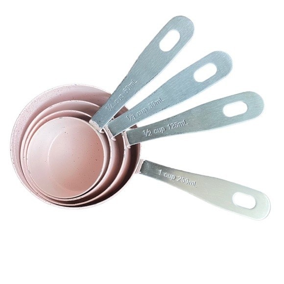 Metal Pink Measuring Cups - Picture 2 of 5